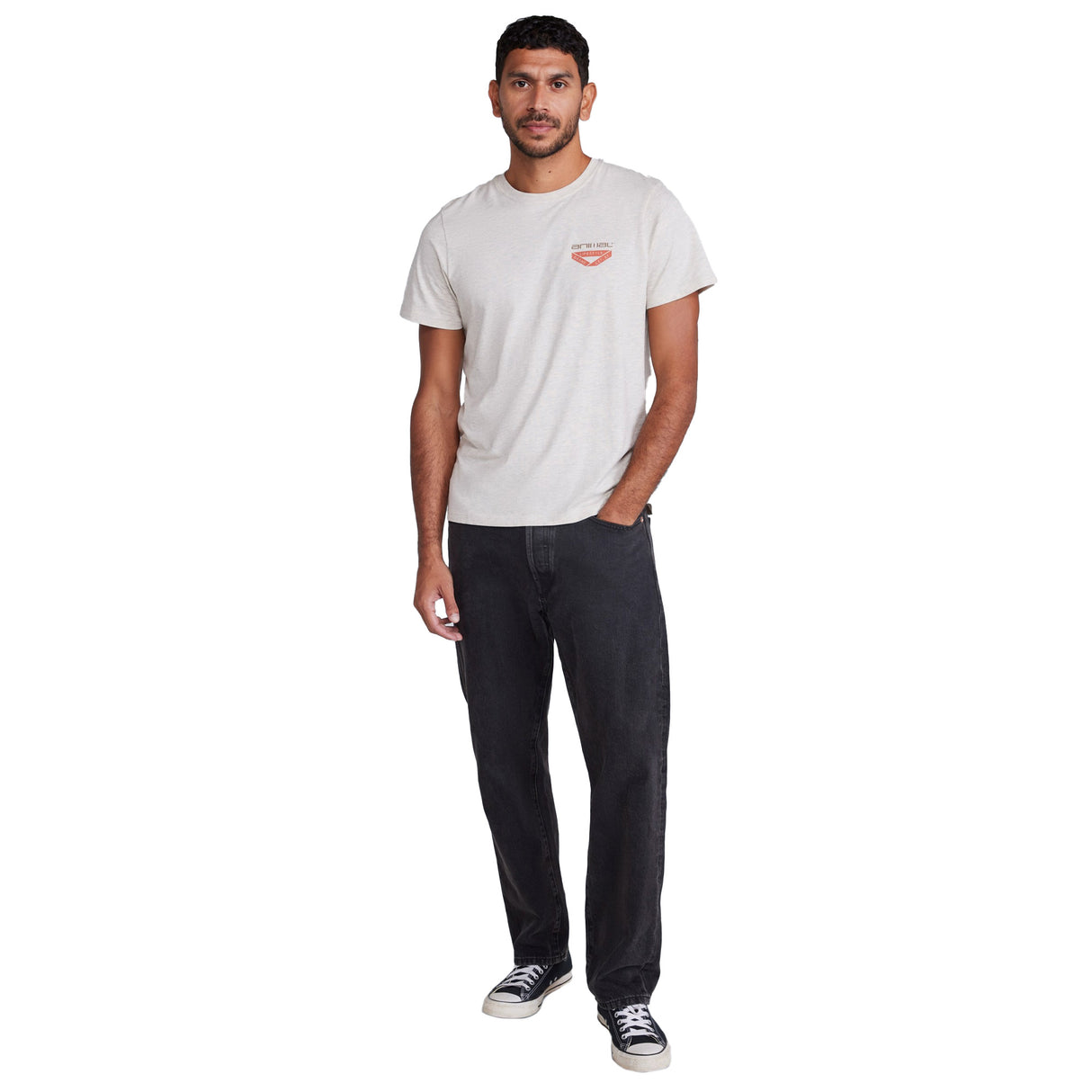 Animal Mens Jacob Relaxed Fit T-Shirt Light Beige
