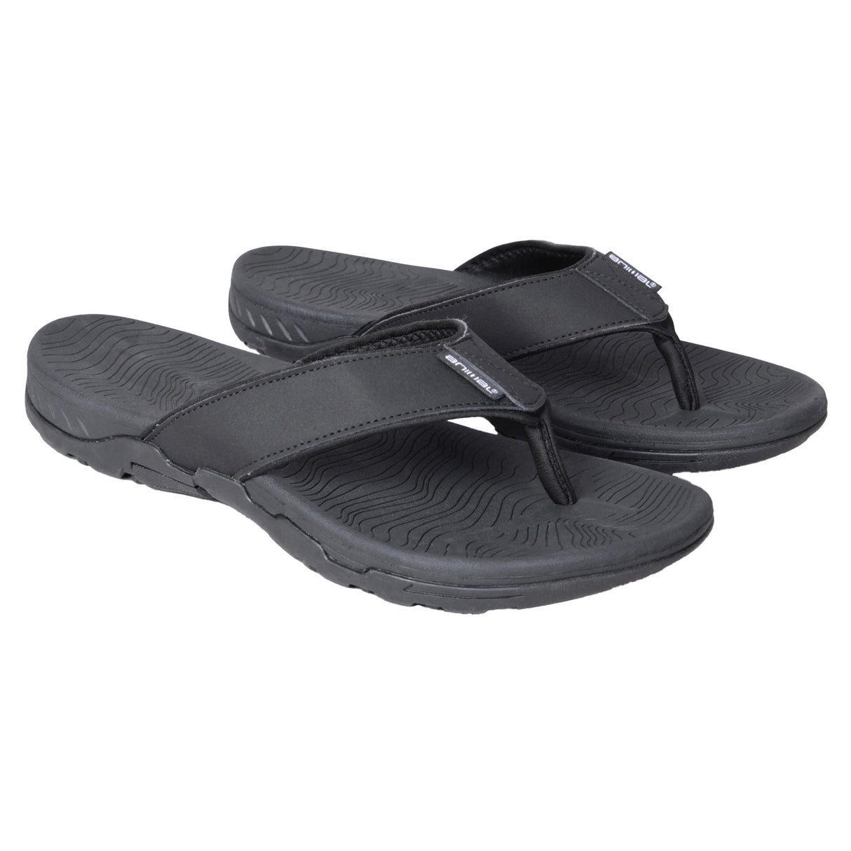 Animal Mens Fader Flip Flops Black