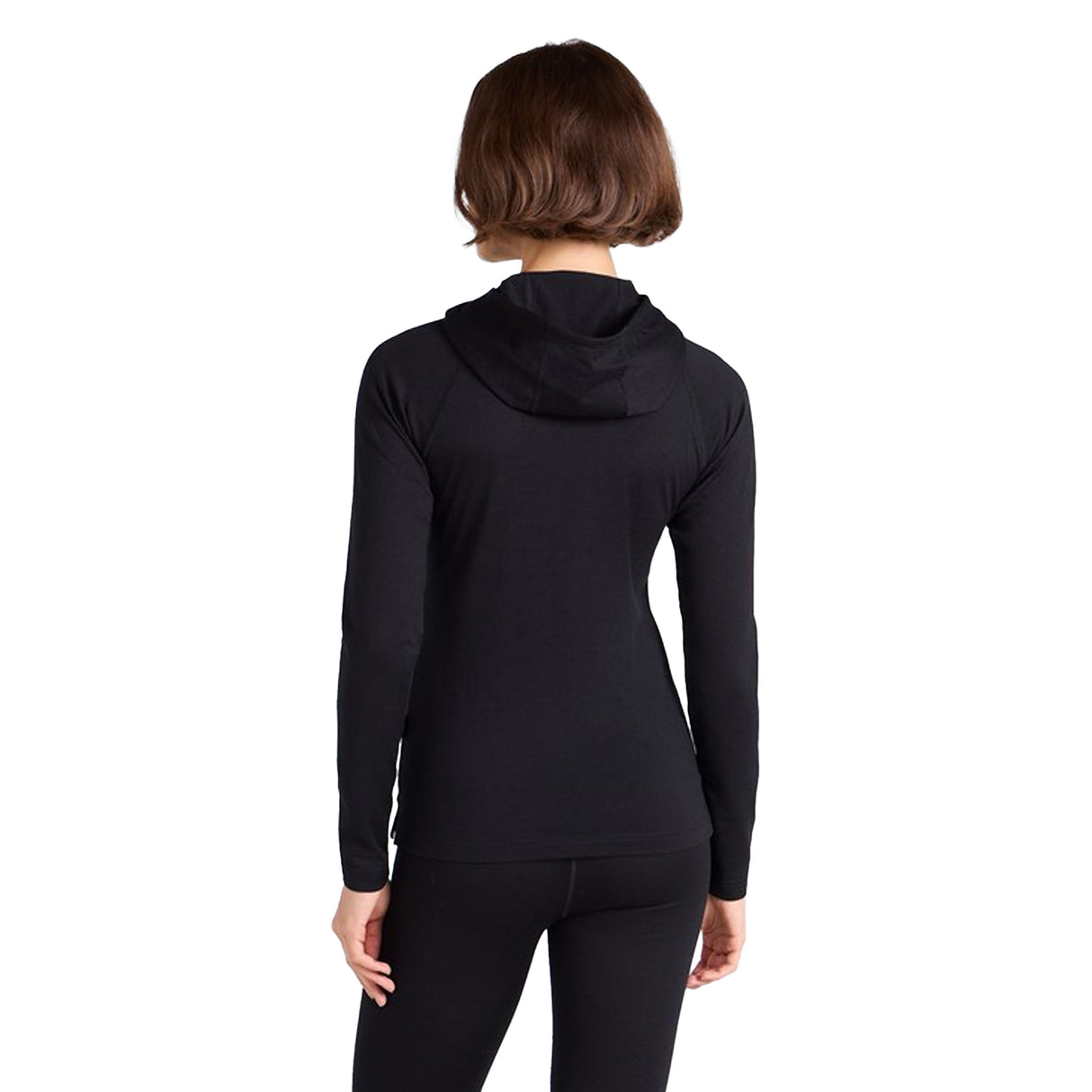 Animal Womens Merino Wool Hoodie Black