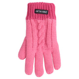 Animal Kids Faux Fur Lined Hat And Gloves Set Pink