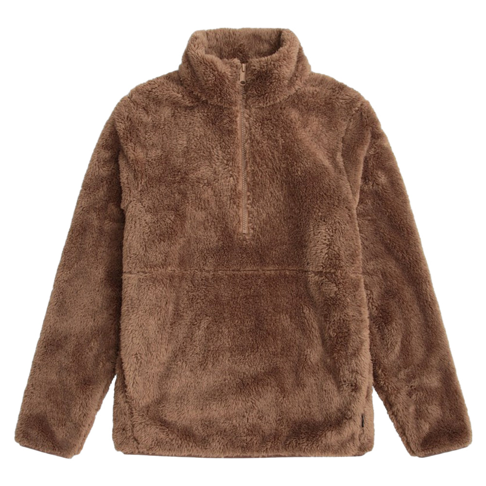Animal Womens Teddy Fleece Half Zip Jacket Tan