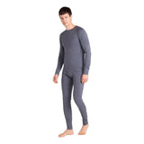 Animal Mens Merino Wool Base Layer Top Grey