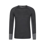Mountain Warehouse Mens Long-Sleeved Base Layer Top Charcoal