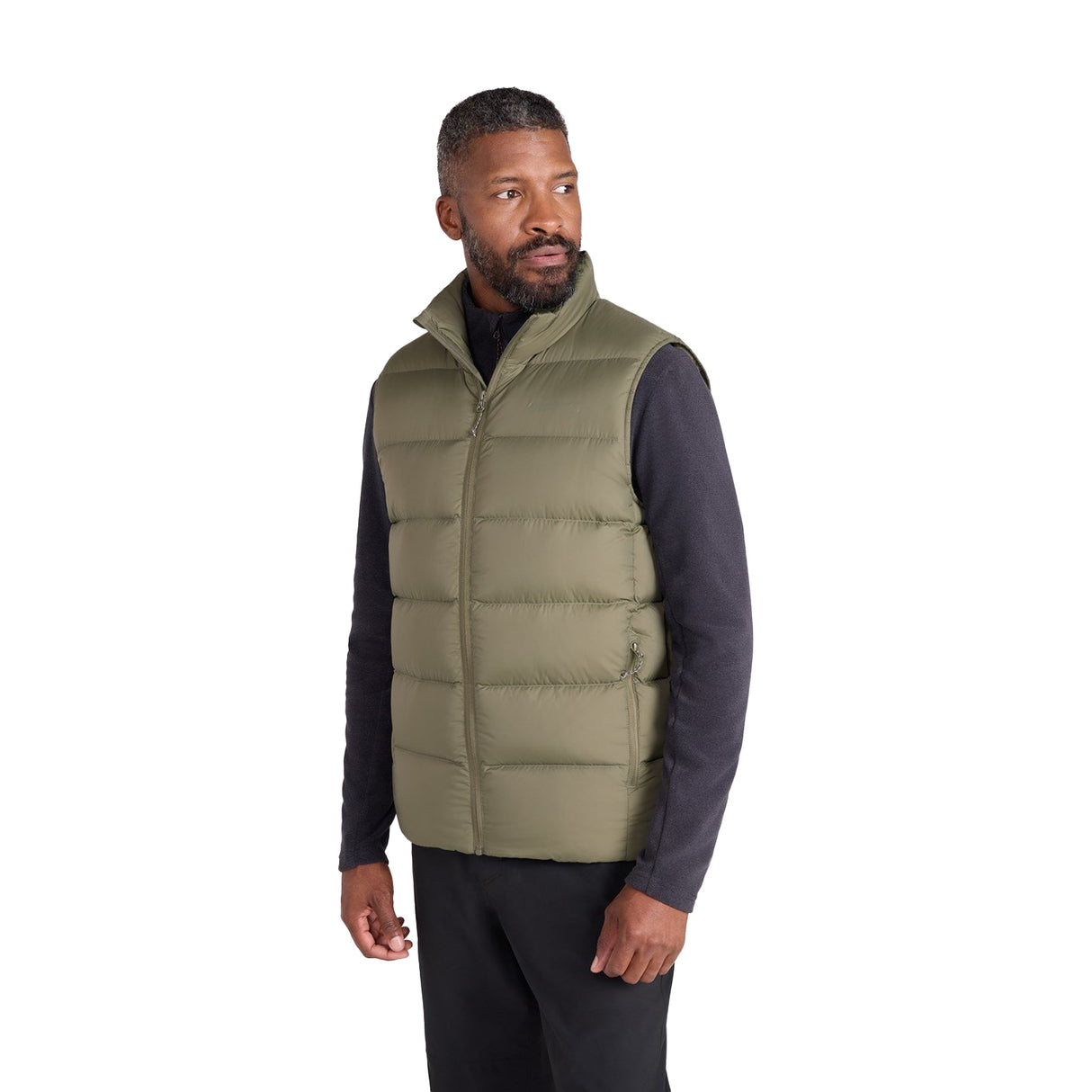 Mountain Warehouse Mens Stratus Down Packable Gilet Khaki Green