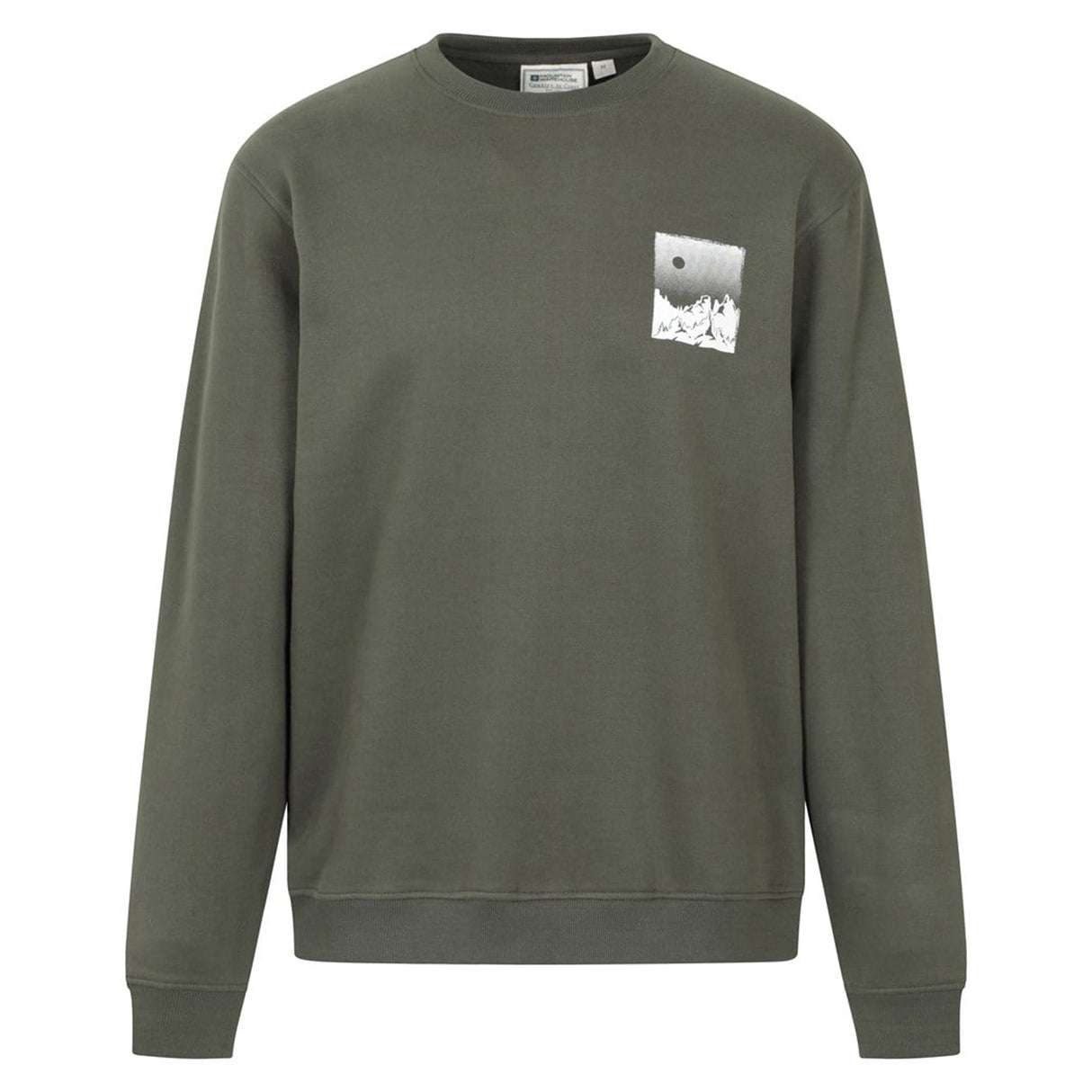 Mountain Warehouse Mens Mountain Scene Sweatshirt Green