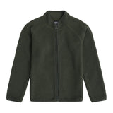 Animal Kids Borg Raglan Full Zip Fleece Jacket Dark Khaki