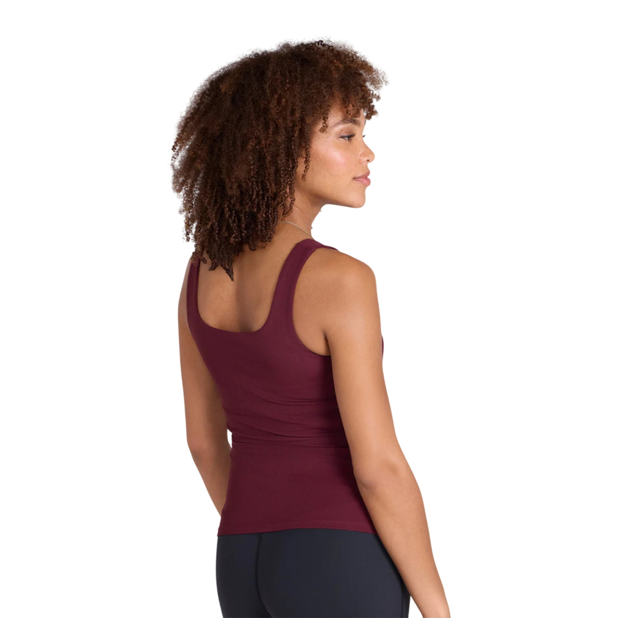 Animal Womens Active Ribbed Vest Top Burgundy