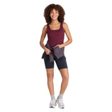 Animal Womens Active Ribbed Vest Top Burgundy