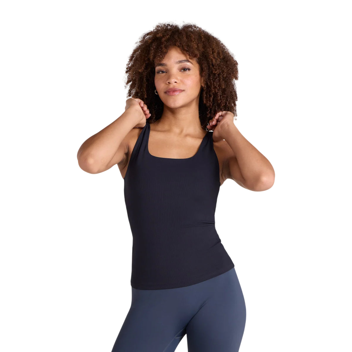 Animal Womens Active Ribbed Vest Top Black