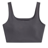 Animal Womens Laurel Cropped Tank Top Charcoal