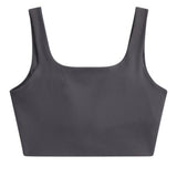 Animal Womens Laurel Cropped Tank Top Charcoal