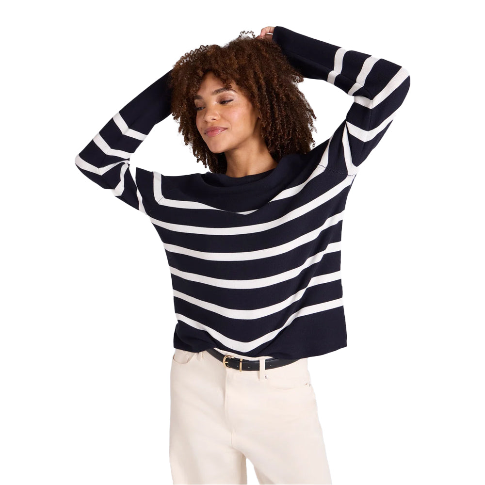 Animal Womens Cotton Textured Jumper Navy