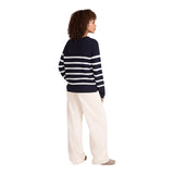 Animal Womens Cotton Textured Jumper Navy
