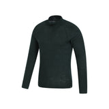Mountain Warehouse Mens Merino II Base Layer Top Dark Green