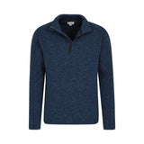 Mountain Warehouse Mens Idris II Half Zip Fleece Top Navy