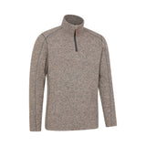Mountain Warehouse Mens Idris II Half Zip Fleece Top Beige