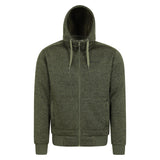 Mountain Warehouse Mens Nevis II Faux Fur Hoodie Green