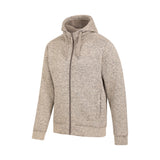 Mountain Warehouse Mens Nevis II Faux Fur Hoodie Beige