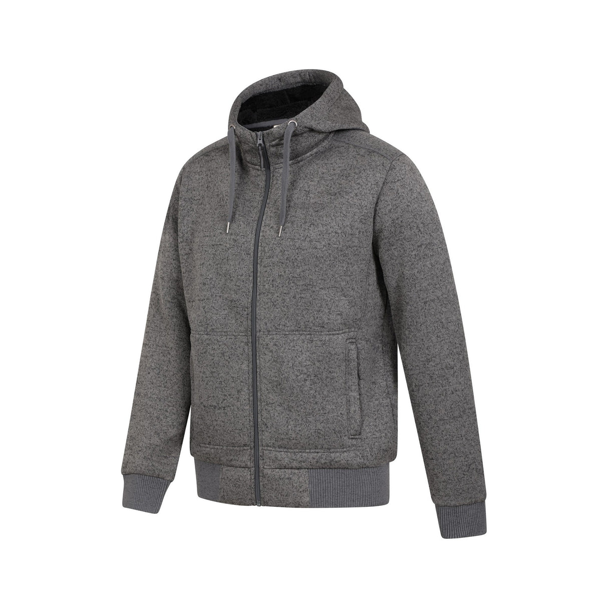 Mountain Warehouse Mens Nevis II Faux Fur Hoodie Black