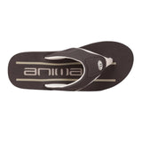 Animal Mens Jekyl Recycled Flip Flops Dark Brown