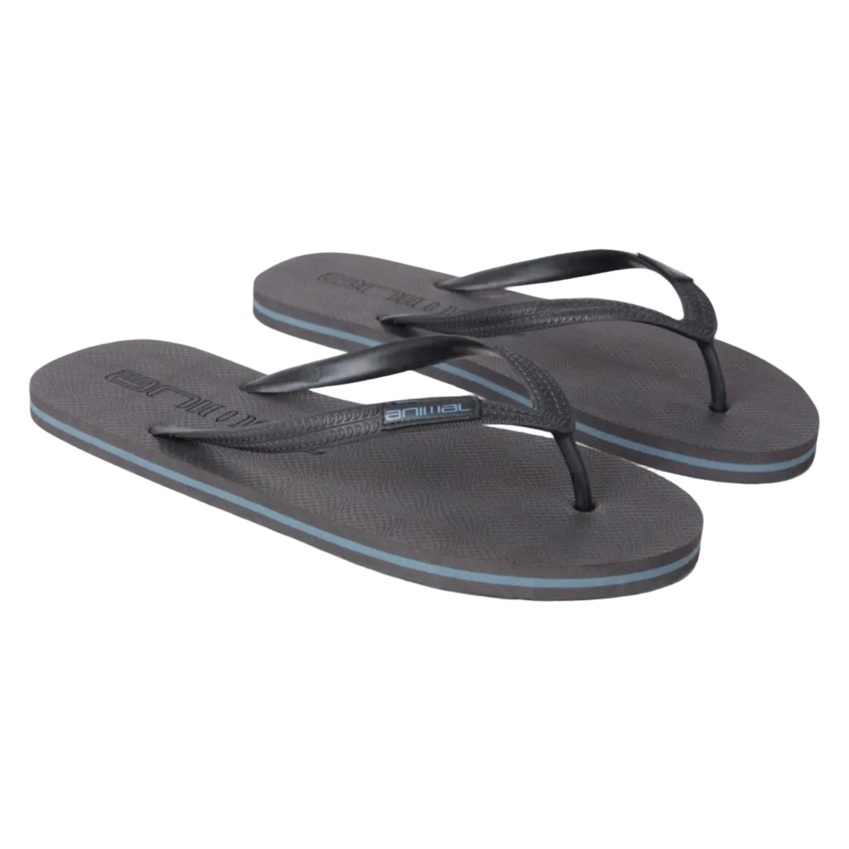 Animal Mens Oceana Flip Flops Charcoal