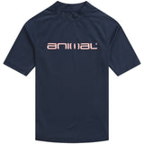 Animal Womens Daisy Logo Recycled Rash Guard Navy