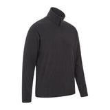 Mountain Warehouse Mens Camber II Half Zip Fleece Top Black