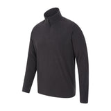 Mountain Warehouse Mens Camber II Half Zip Fleece Top Black