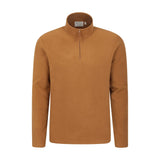 Mountain Warehouse Mens Camber II Half Zip Fleece Top Mustard