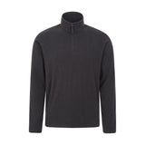 Mountain Warehouse Mens Camber II Half Zip Fleece Top Black