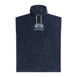 Animal Mens Jacob Towelling Organic Poncho Dark Blue