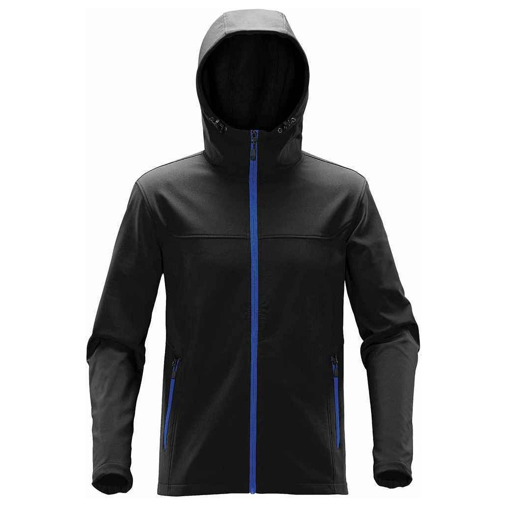Stormtech Mens Orbiter Hooded Soft Shell Jacket Black/Azure