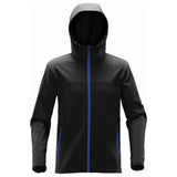 Stormtech Mens Orbiter Hooded Soft Shell Jacket Black/Azure