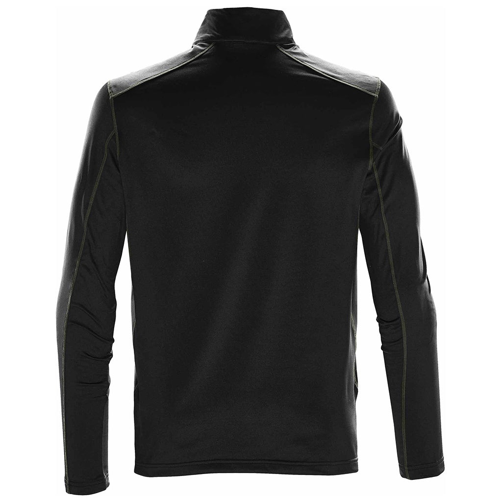 Stormtech Mens Pulse Zip Neck Fleece Top Black/Carbon