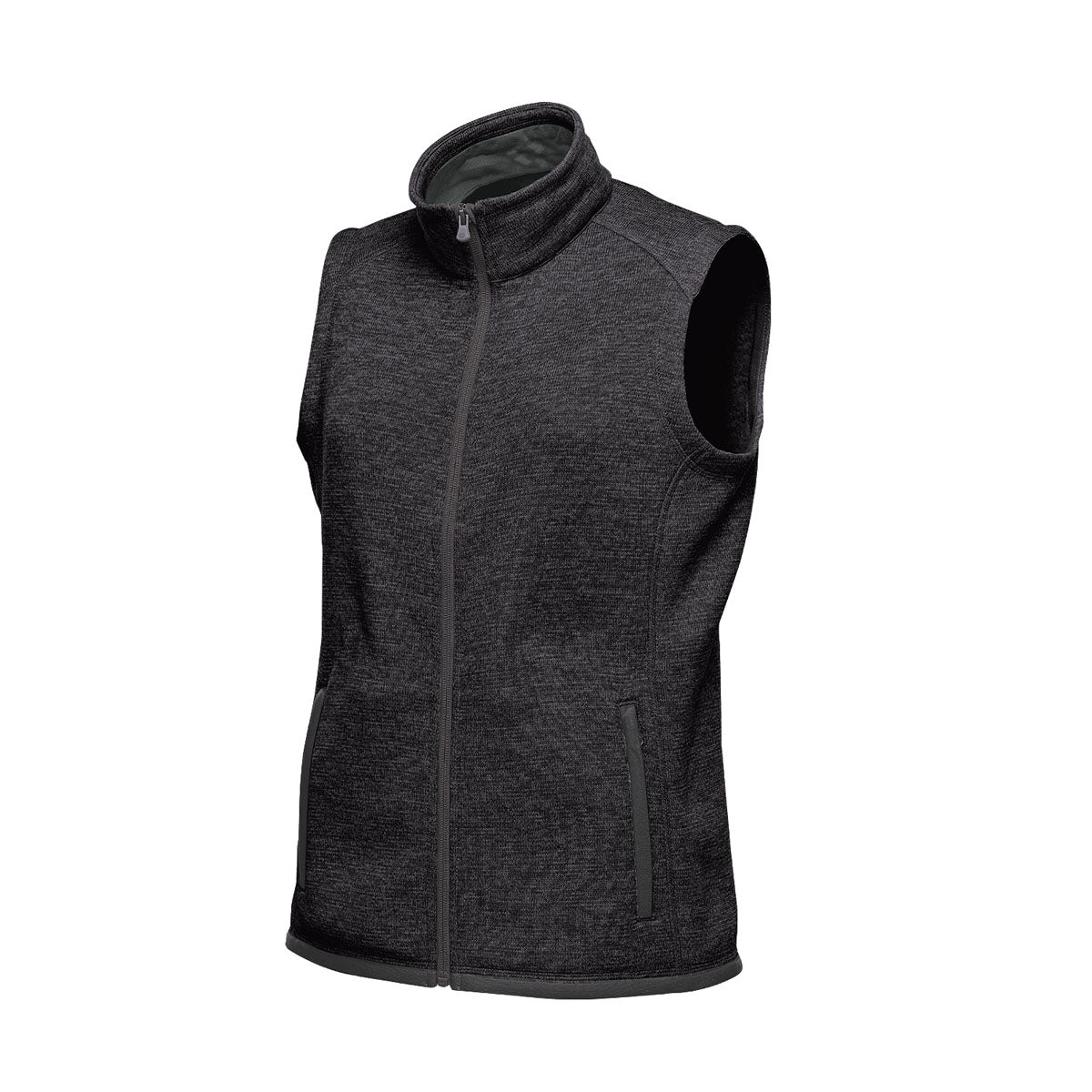 Stormtech Womens Avalante Knitted Heather Full Zip Gilet Black