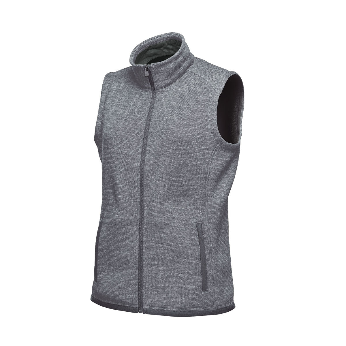 Stormtech Womens Avalante Knitted Heather Full Zip Gilet Granite