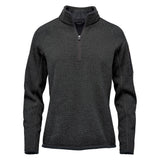 Stormtech Womens Avalante Heather Quarter Zip Fleece Top Black