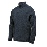 Stormtech Mens Avalante Heather Quarter Zip Fleece Top Navy