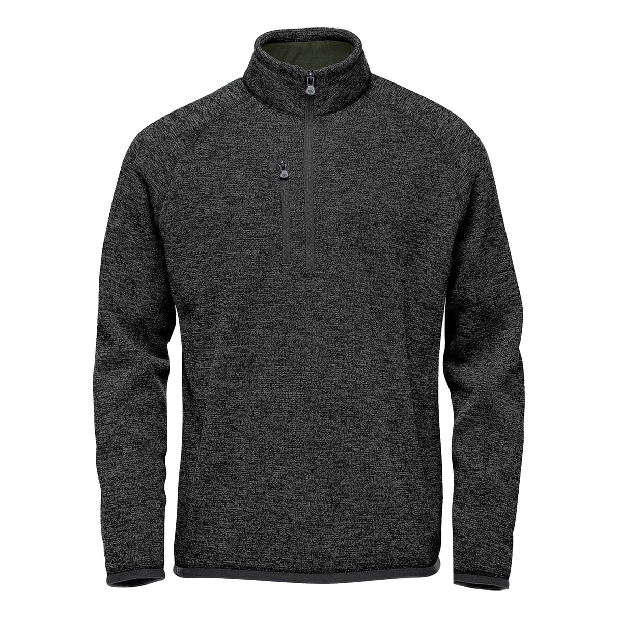 Stormtech Mens Avalante Heather Quarter Zip Fleece Top Black