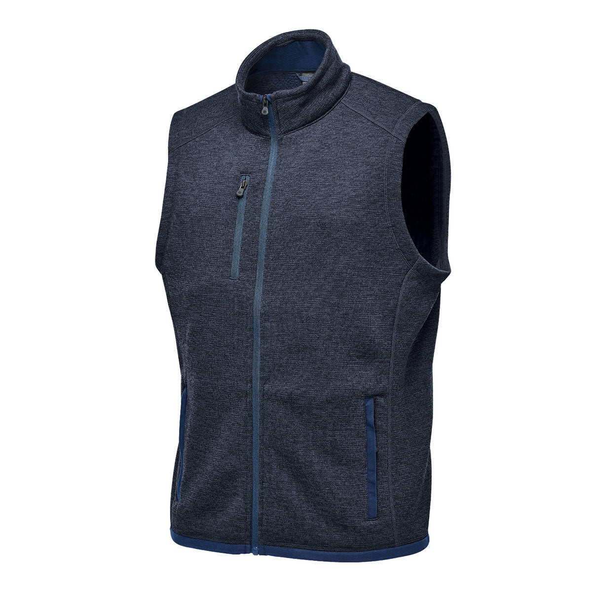Stormtech Mens Avalante Knitted Heather Full Zip Gilet Navy