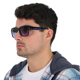 Calvin Klein Mens Square Sunglasses Black/Violet