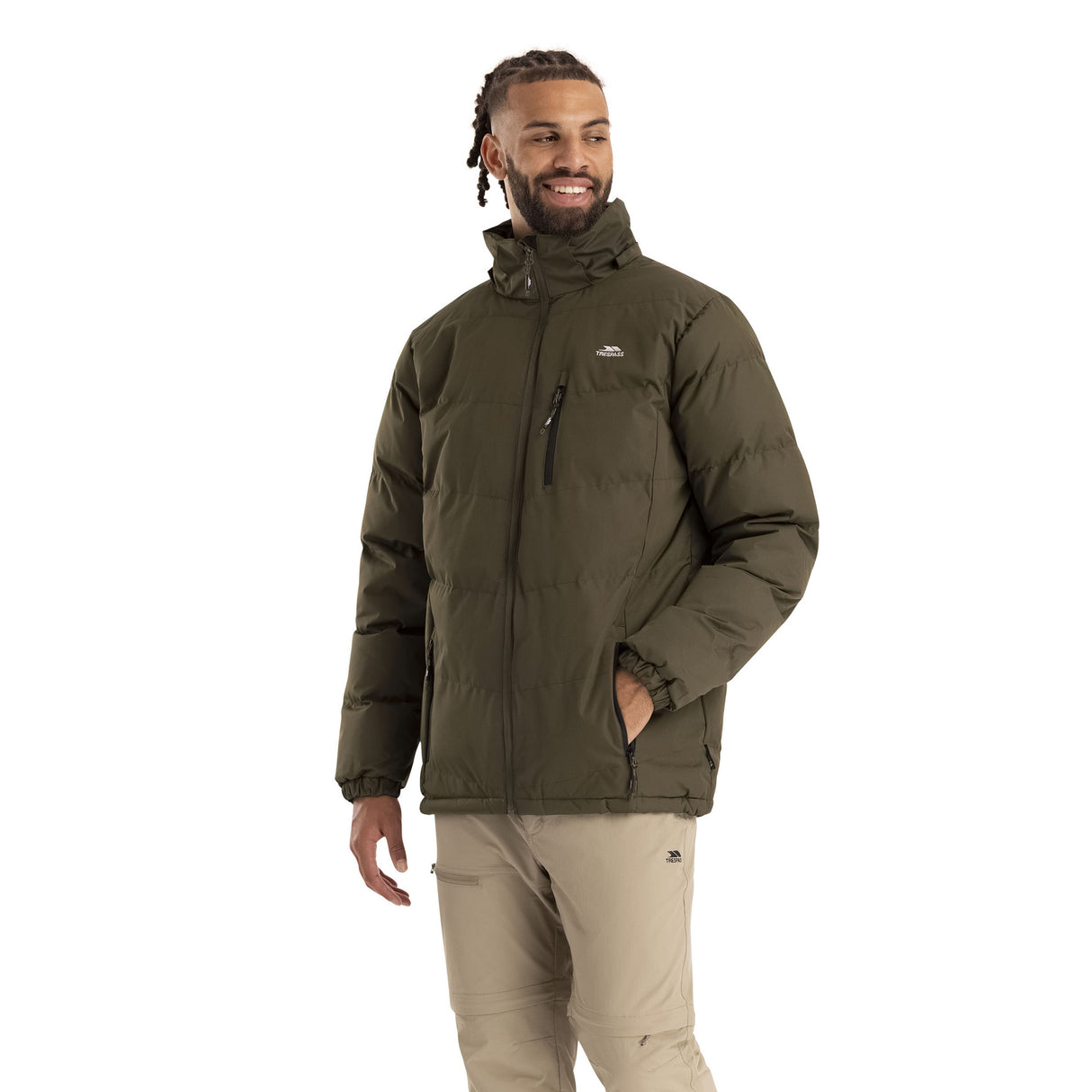 Trespass Mens Blustery Padded Jacket Dark Vine