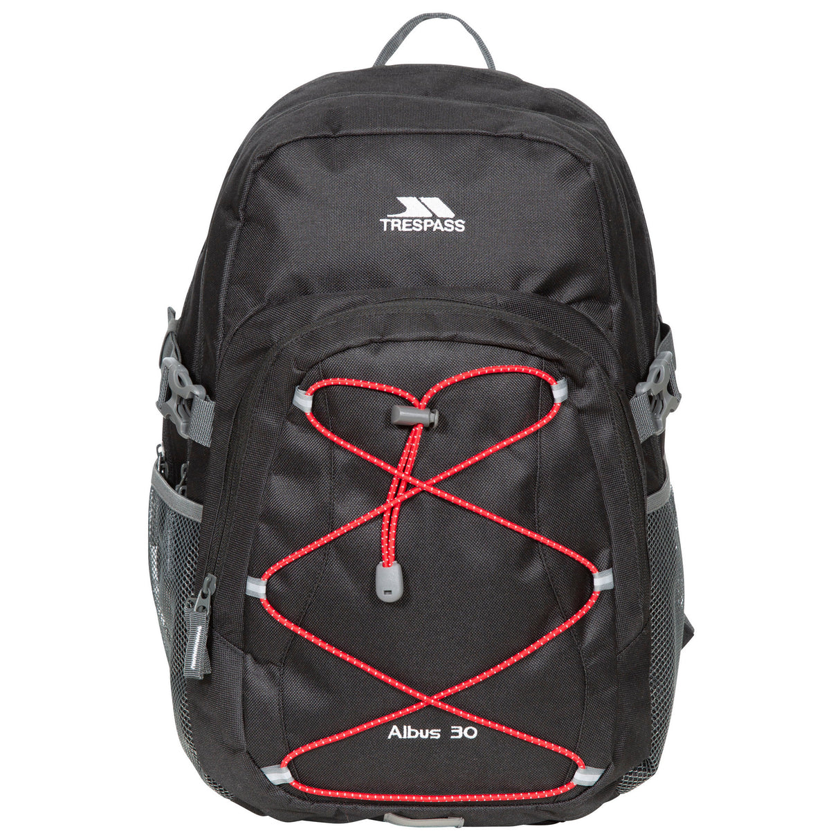Trespass Albus 30 Litre Casual Rucksack/Backpack Black/Red