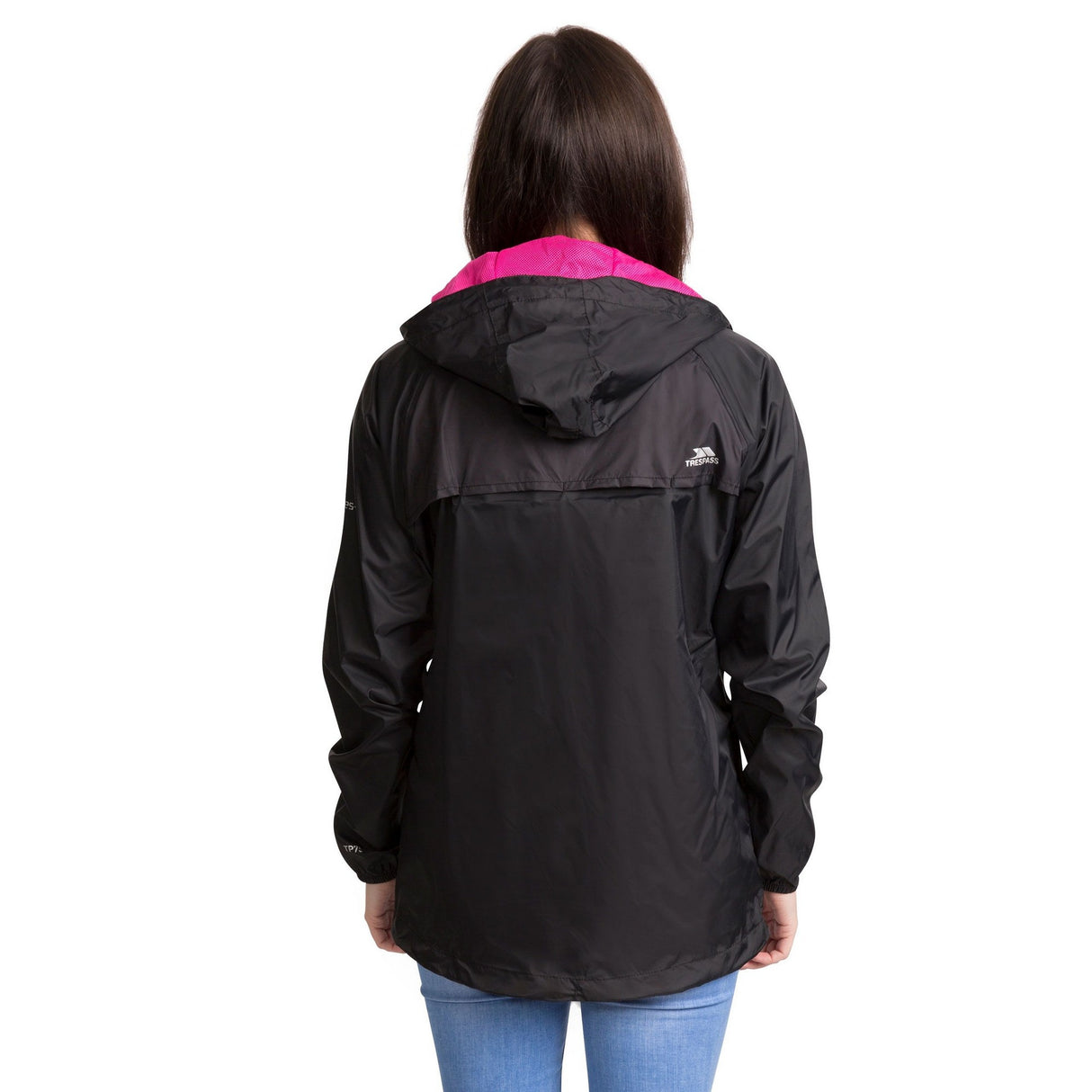 Trespass Womens Qikpac Packaway Waterproof Jacket Black