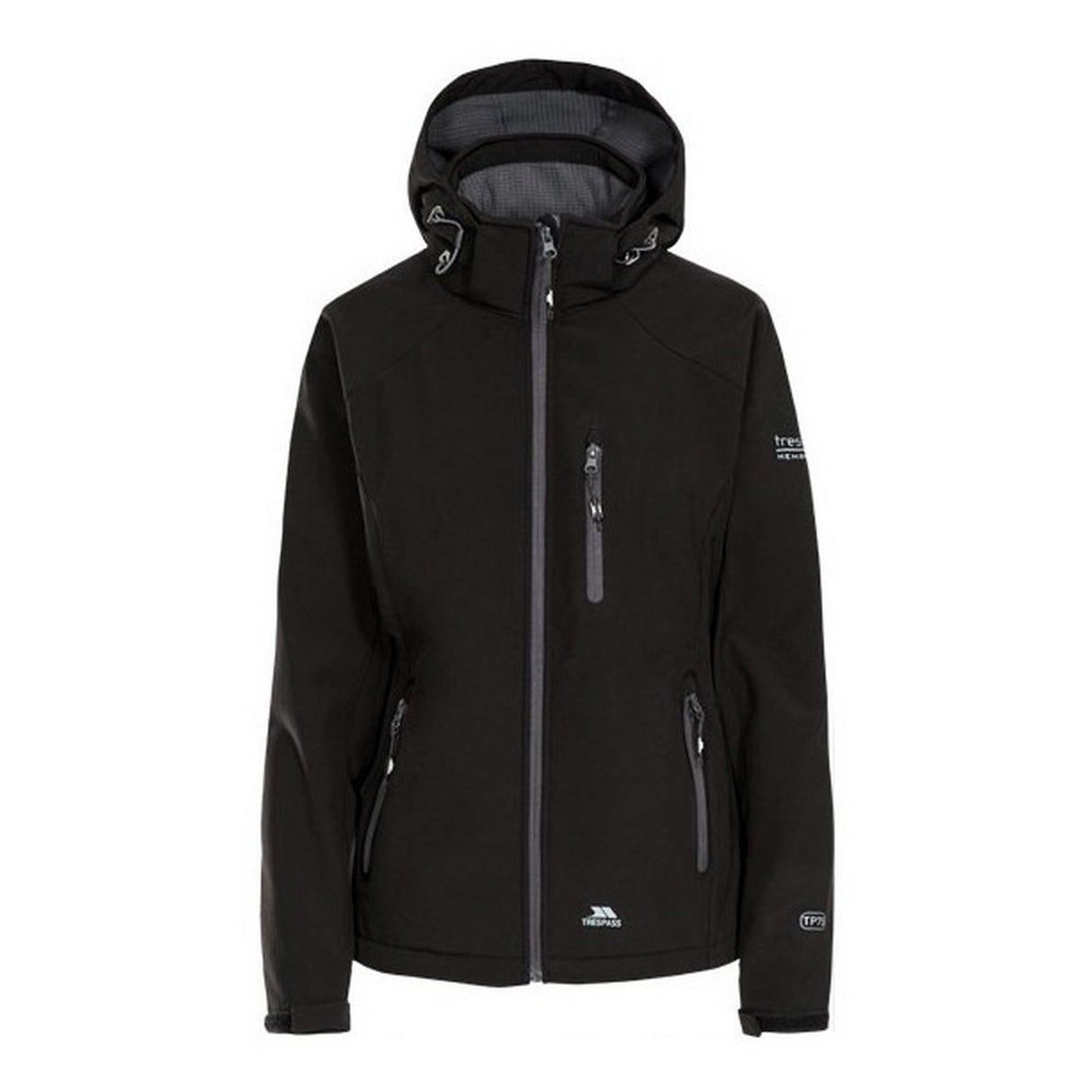 Trespass Womens Bela II Waterproof Soft Shell Jacket Black