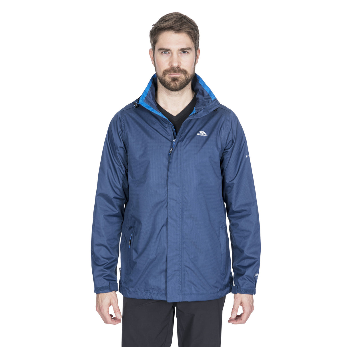 Trespass Mens Fraser II Waterproof Jacket Navy Tone