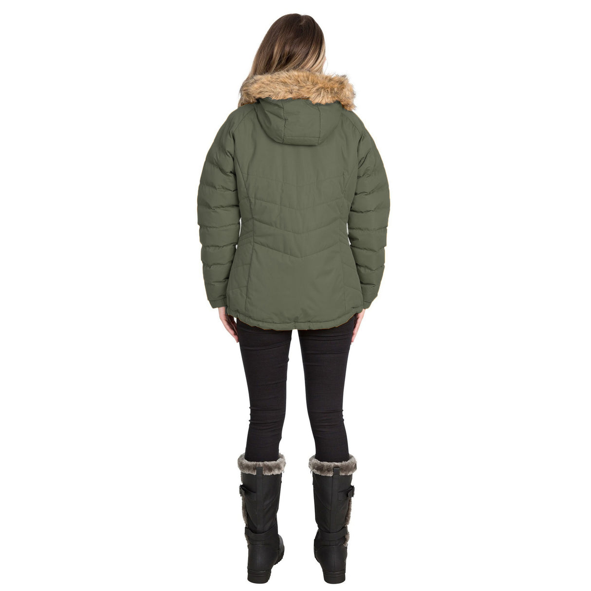 Trespass Womens Nadina Waterproof Padded Jacket Olive