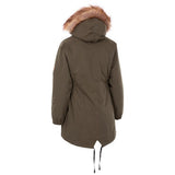 Trespass Womens Celebrity Insulated Longer Length Parka Jacket Dark Vine
