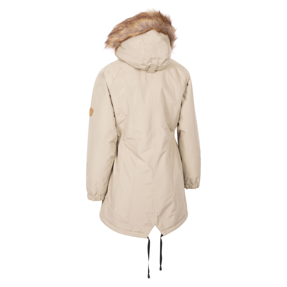 Trespass Womens Celebrity Insulated Longer Length Parka Jacket Oatmilk
