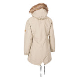Trespass Womens Celebrity Insulated Longer Length Parka Jacket Oatmilk